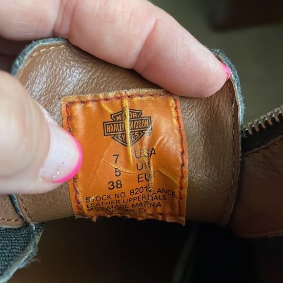 Harley Davidson zip up shoes - Picture 2 of 3